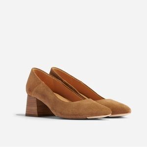 Fiorela Go-To Mid Heel, 7.5, Nisolo, Taupe Suede, sold out online